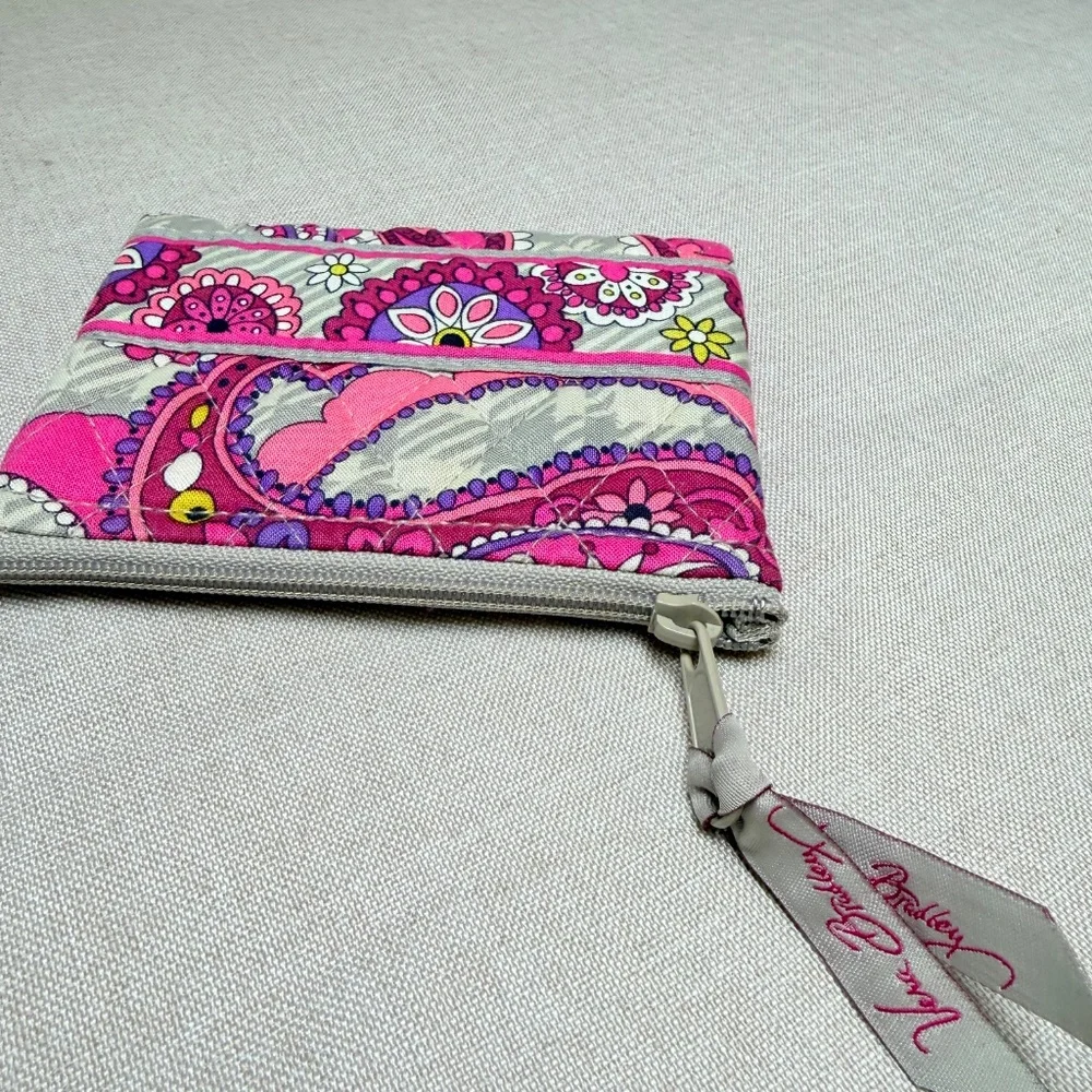 Vera Bradley Quilted Paisley Meets Plaid Small Wallet Pouch